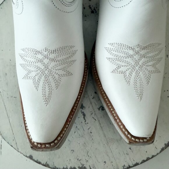 Lane SMOKESHOW White Cowboy Bootie Womens 5.5 Western Cowgirl Short Ankle Boots - Picture 7 of 15